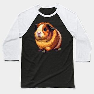 Pixel Guinea Pig Baseball T-Shirt